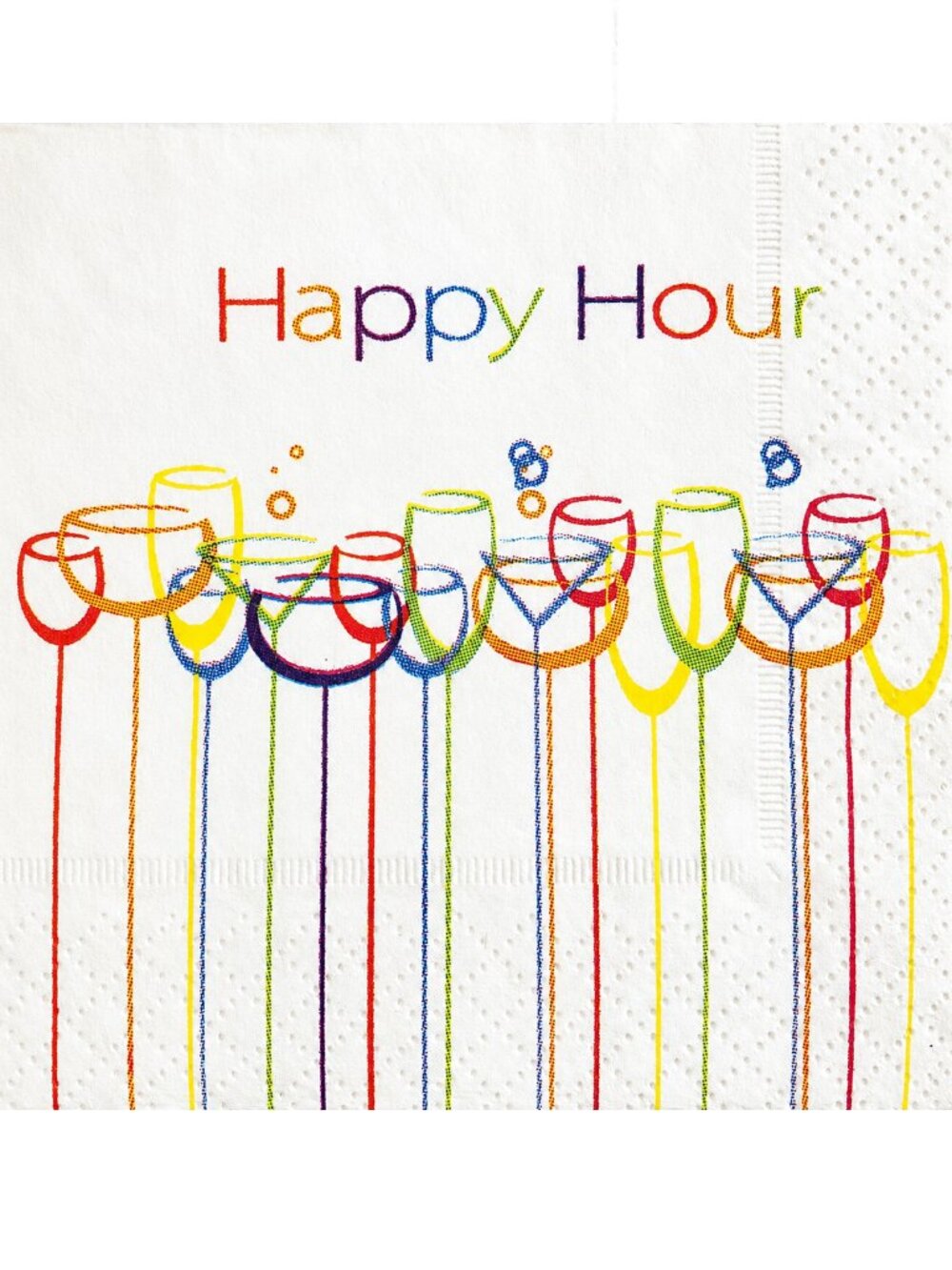 Set of 40 Happy Hour - Cocktail Napkins NEW! FAST SHIPPING!
